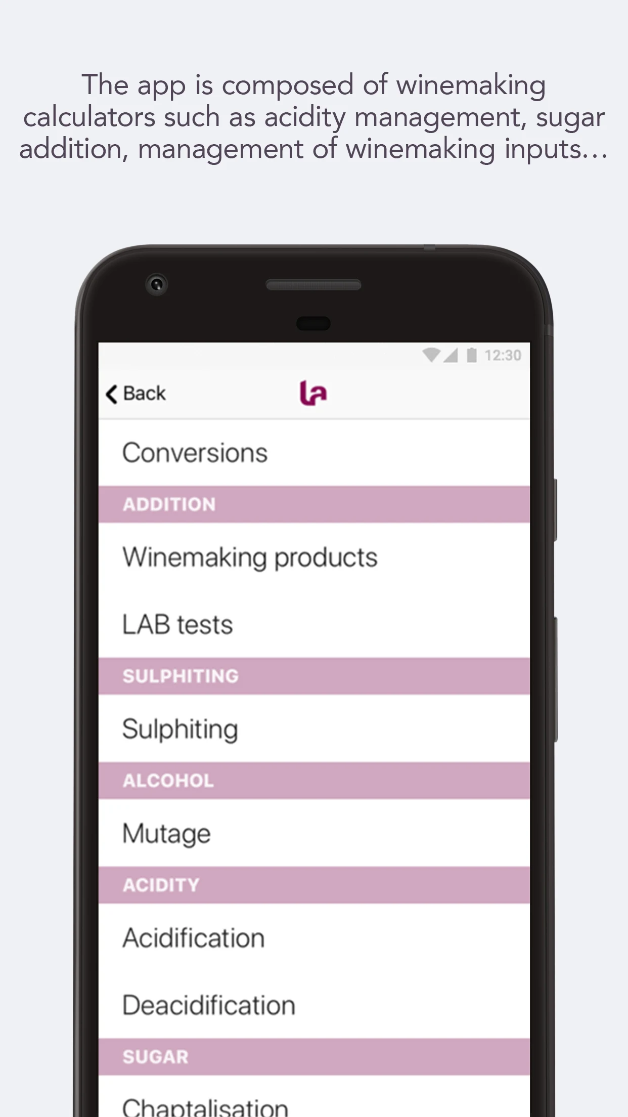 OenoSolutions screenshot