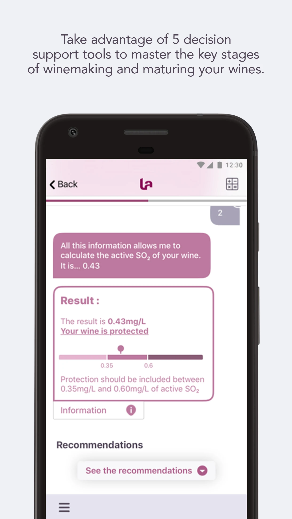 OenoSolutions screenshot